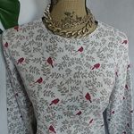 Croft & Barrow Cardinal Print Blouse Top Photo 1