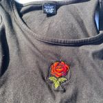 black dress with rose on it Photo 1