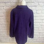 Appleseeds Women’s NWT Casual 100% Wool Lagenlook Button Down Size Large Purple Photo 4