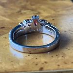 Natural Vermelho Red Garnet Sterling Silver Ring Size 5.75 Photo 4
