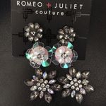 Romeo & Juliet Charcoal Pave Beads Stones Earrings Photo 0
