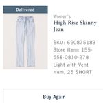 Abercrombie & Fitch High Rise Skinny jean with Vent hem Photo 10