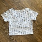 Brandy Melville  Blue Floral Wrap Top Photo 2