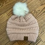 C.C. Pom Pom Beanie Hat Mauve Pink Photo 0
