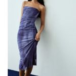 ZARA  Strapless Tulle Tie-Dye Print Dress Photo 11
