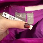 ASOS NWT Elegant Off-Shoulder Puffy Sleeve Magenta Pink Dress Size US 6 Photo 8