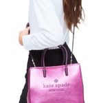 Kate Spade New York Pink Trista Crinkle Patent Shopper. New without tags. Photo 3