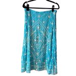 Vintage Maxi Skirt Blue Whimsy Boho Flowy Size 10 Womens Gypsy Fairy Festival Black Photo 1