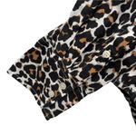 J.Crew  Linen Blend Slim Fit Animal Print Button Front Long Sleeve Top Size Med Photo 1