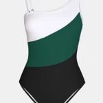 Cupshe Women's Color Block One Shoulder One Piece Swimsuit - Photo 4