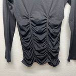Belldini Womens Top XL Ruched Stretch Activewear Fitness Athleisure Gorpcore Black Photo 3