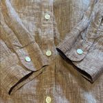 J McLaughlin Linen Button Down Shirt Cafe Latte Size XS Tan Photo 8