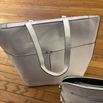 NWT White 3 Piece Pebble Leather Office Laptop Tote Bag, Purse And Wristlet‎ Photo 8
