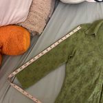 INC Y2k Vintage  Green Button Down Blouse with Floral Lace Size Small Photo 7