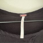 Free People Black Cutout Tank Top Sleeveless Crinkle Lightweight Solid Cut Out Photo 5