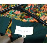 Mello Day floral Pleated DressOrangeGreen Sleeveless Party Cocktail Event size S Orange Photo 3