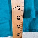 Eileen Fisher  Teal Green Organic Linen Button Down Shirt Womens LP Lagenlook Top Photo 4