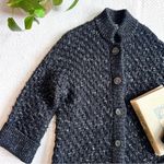 Classiques Entier Black & Silver Thick Knit Oversized Long Cardigan Jacket XS Photo 1