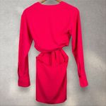 ALC Frank NEW A.L.C Zoey Twist-Front Crepe Mini Dress Fuchsia Pink Cutout‎ Sz 0 Photo 6