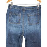 Time and Tru Women's High Rise Button Fly Wide Leg Crop Jeans Size 12 Blue Photo 5