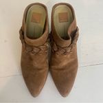 Dolce Vita Serla Leather Truffle Suede Stacked Heel Mule Shoe 10 Photo 3