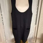 Andrea Jovine Black Sleeveless Shift Dress Tunic with Pockets Large Photo 5