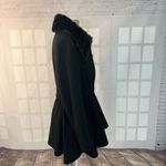 Laundry by Shelli Segal Fur Wide Collared Full Zip Fit & Flare Dress Coat Sz 14 Photo 4