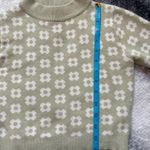 Princess Polly Ribbed Green Floral Mock Neck Pullover Sweater Size Small Medium Photo 7