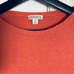 Loft MERONA Ribbed Knit 3/4 Sleeve Sweater Blouse Top - Salmon/Coral Pink | Size: M Photo 1