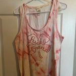 Lucky Brand  Women's Pink Tie-Dye Graphic Logo Tank Top Size L Photo 0