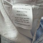 Pomegranate Tie neck pockets 100% cotton blue & white pinstriped shift Small Photo 9