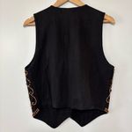 Vintage 1990s Black/Brown Beaded Cropped Vest Size M Black Size M Photo 4