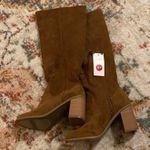 Suede Heeled Boots Brown Size 6.5 Photo 0