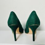 Andrew Marc Green Seude Gold Trim Stiletto Classic Pump Heels Peggy Size 7.5 Photo 5