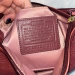 Coach  Vintage Style Deep Red Leather Handbag Photo 5