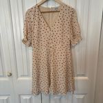 Madewell Cream Strawberry Print Silk Dress Size 4 Photo 1