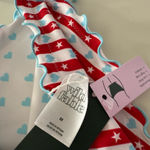 Wild Fable   Women's Heart Print Reversible Ruffle Edge Low Rise High-Leg Cheeky Side-Tie Bikini Bottoms,m- Red, White & Blue Photo 12