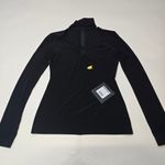 Norma Kamali  Long Sleeve Sweetheart Turtle Top in Black Photo 2