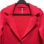 Free People Womens Coral Pink Ribbed Open-Front Blazer Cardigan Size XS Photo 2