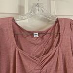 Old Navy Maternity Pink Metallic Fitted Blouse M Photo 3