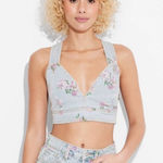 Wild Fable  Floral Denim Crop Top Photo 0