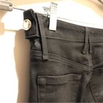 Good American  Waxed Denim Mini Skirt Black Photo 6