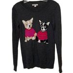 J. Crew Mercantile Gray French Bulldog Teddie Knit Sweater Women's Size XXS Photo 0