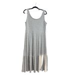 Daily Ritual Maxi Dress Sleeveless Casual Tiered Knit Heathered XL Gray Photo 1