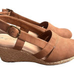 Easy Street Women's Stargaze Espadrille Slingback Wedges Tan Summer Size 8WW Photo 0