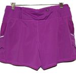 Athleta Womens  Ready Set Shorts Purple Silver Reflective Running Athletic Size M Photo 1