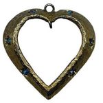 VTG Weiss Heart Pendant (Missing center heart) Gold Tone Rhinestones Photo 0