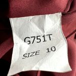 Amsale A Line Bridesmaid Mini Dress Satin V Neck Prom Pintucked Garnet 10 NWT Red Photo 6