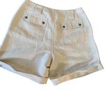 Liz Claiborne  women's size 6 linen/cotton shorts, cream colored. Photo 4