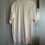 Vintage powder pink satin weave house robe floral lace Size undefined Photo 3